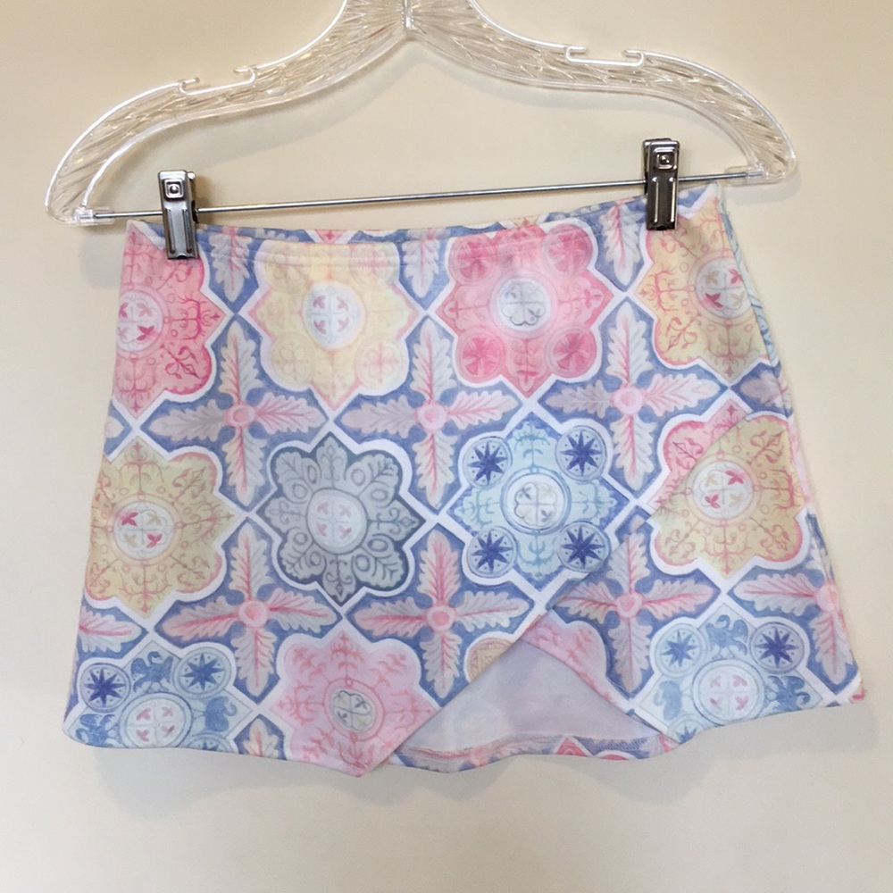Pastel print mini skirt by For Love & Lemons